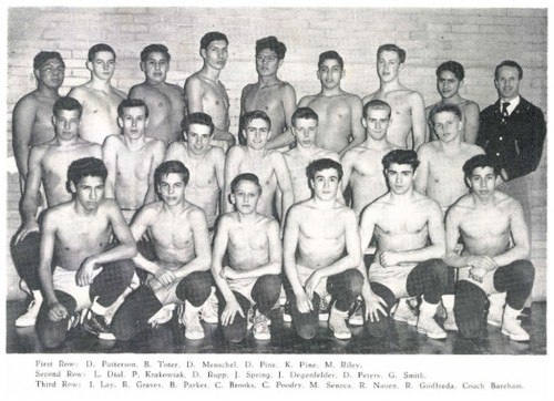 1955-1956 Gowanda Panthers Wrestling Team