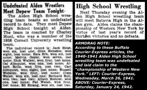 1940-1941 Alden Bulldogs Wrestling Team