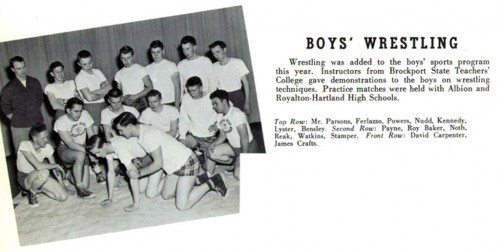 1952-1953 Medina Mustangs Wrestling Team