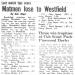 Matmen lose to Westfield