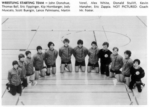 1976-1977 Amherst Tigers Starting Wrestling Team