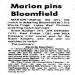 Marion pins Bloomfield