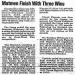 Matmen Finish With Three Wins
