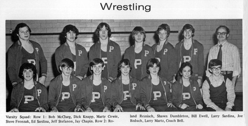 1974-1975 Perry Yellow Jackets Varsity Wrestling