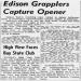 Edison Grapplers Capture Opener