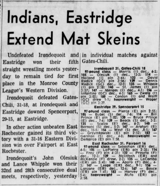 Indians, Eastridge Extend Mat Skeins