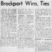 Brockport Wins, Ties