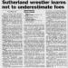 Sutherland wrestler learns not to underestimate foes Sutherland wrestler learns not to underestimate foes