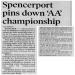 Spencerport pins down 'AA' championship