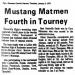 Mustang Matmen Fourth in Tournament