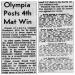 Olympia Posts 4th Mat Win