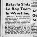 Batavia Sinks Le Roy Team In Wrestling