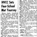 HVCC Sets Four-School Mat Tourney