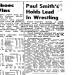 Paul Smith's Holds Lead in Wrestling