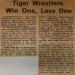 Tiger Wrestlers Win One, Lose One