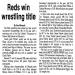 Reds win wrestling title