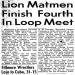 Lion Matmen Finish Fourth in Loop Meet