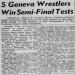 5 Geneva Wrestlers Win Semi-Final Tests
