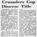 Crusaders Cop Diocese Title