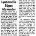 Lyndonville Edges Alexander