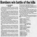 Bombers win battle of the hills