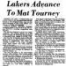 Lakers Advance To Mat Tourney