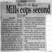 Mills cops second