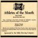 Athlete of the Month