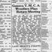 Geneva Y.M.C.A. Wrestlers Plan Return Meeting