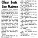 Olean Bests Lion Matmen