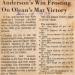 Anderson's Win Frosting On Olean's Mat Victory