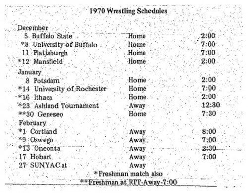 1970-1971 Brockport Golden Eagles