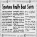 Spartans finally beat Saints