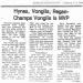 Hynes, Vonglis, Regan - Champs; Vonglis is MVP