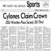 Cyclones Claim Crown