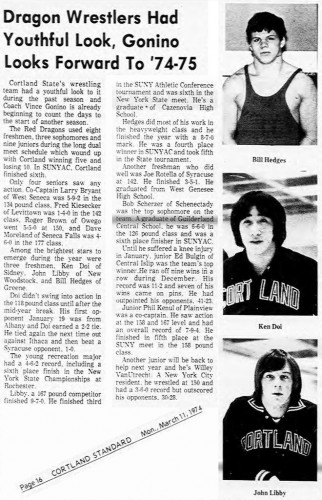 Dragon Wrestlers Had Youthful Look, Gonino Looks Forward to 74-75