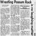Wrestling Possum Rock is no laughing matter