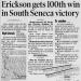 Erickson gets 100th win in South Seneca victory