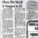 Olean Mat Streak Is Snapped at 55
