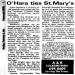 O'Hara ties St. Mary's