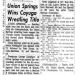 Union Springs Wins Cayuga Wrestling Title