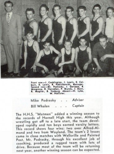 Hornell Wrestling 1954-1955
