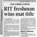 RIT freshman wins mat title