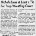 Nichols Earns at Least a Tie for Prep Wrestling Crown