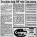 Two titles help NV win Glen crown
