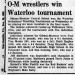 O-M wrestlers win Waterloo tournament