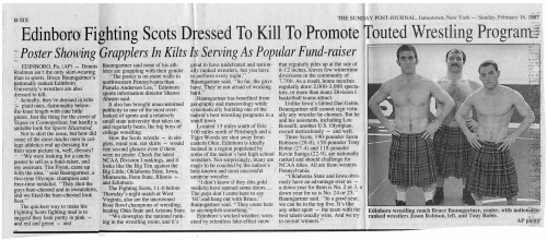 Edinboro Fighting Scots Dressed To Kill To Promote Touted Wrestling Program