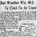 East Wrestlers Win, 40-3, To Clinch Tie for Crown