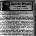 Sports Briefs by Jerry Wilker