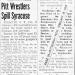 Pitt Wrestlers Spill Syracuse